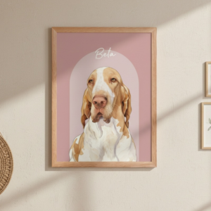 shaped background dog portrait 3