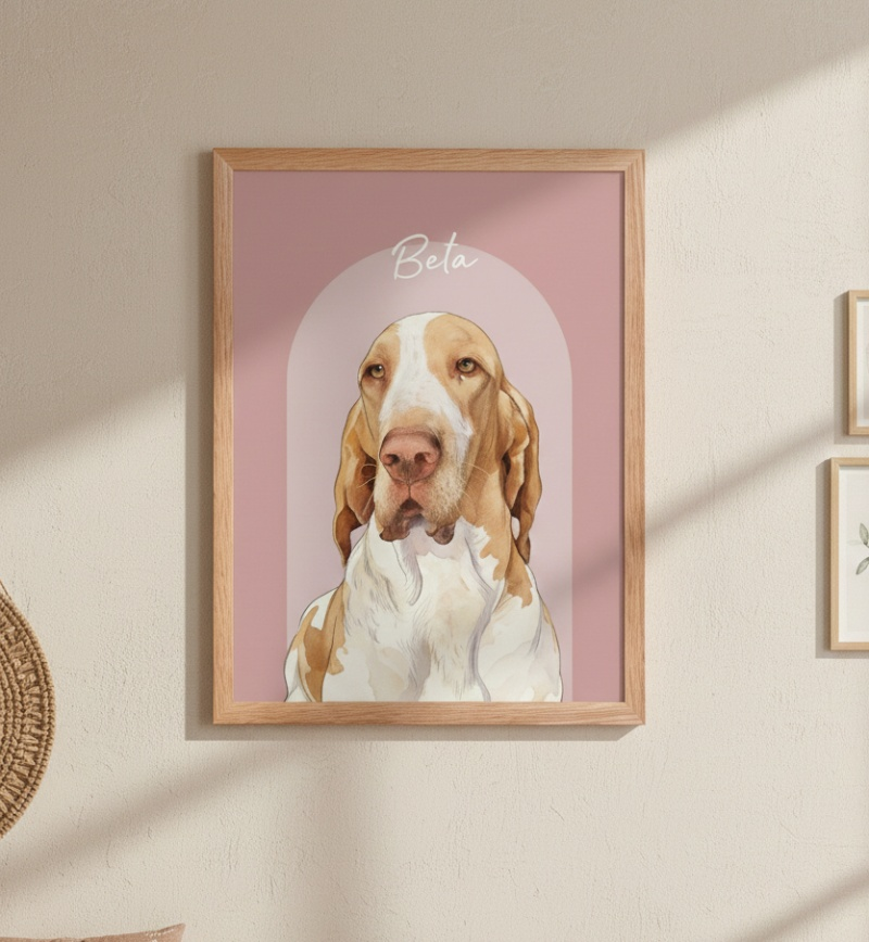 shaped background dog portrait 3